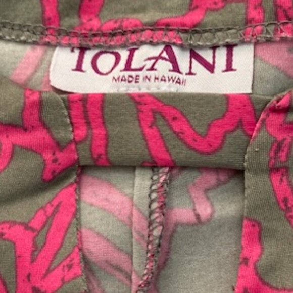 IOLANI HAWAII VINTAGE WOMENS PULLON OVER BLOUSE TOP KEYHOLE NICE PINK HAWAIIAN M - Picture 5 of 7